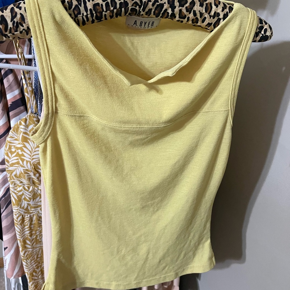 A. Byer Light Yellow Tank Top